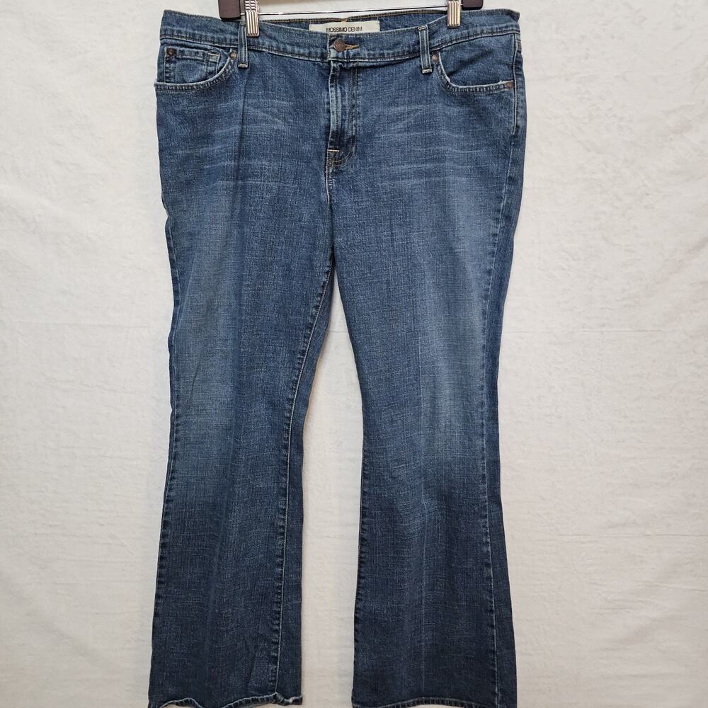 Vtg Mossimo Low Rise Bootcut Jeans 18 Blue Y2K Pop Indie Sleaze McBling Grunge